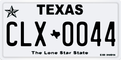 TX license plate CLX0044