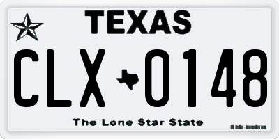 TX license plate CLX0148