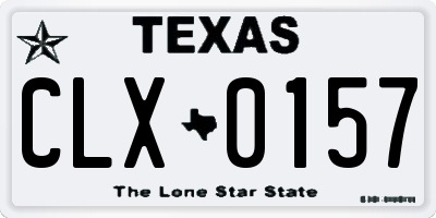 TX license plate CLX0157