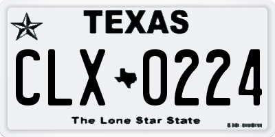 TX license plate CLX0224