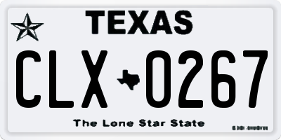 TX license plate CLX0267