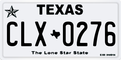 TX license plate CLX0276