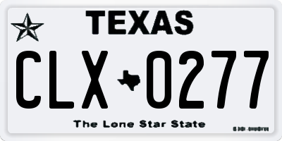 TX license plate CLX0277