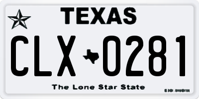 TX license plate CLX0281