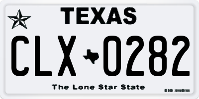 TX license plate CLX0282
