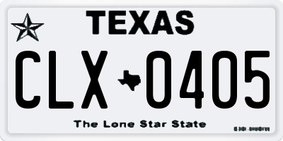 TX license plate CLX0405