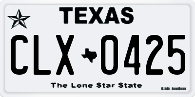 TX license plate CLX0425