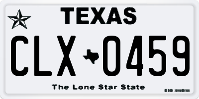 TX license plate CLX0459