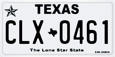 TX license plate CLX0461
