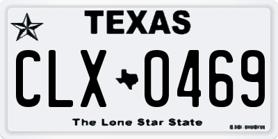 TX license plate CLX0469