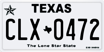 TX license plate CLX0472