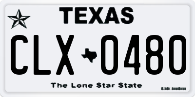 TX license plate CLX0480