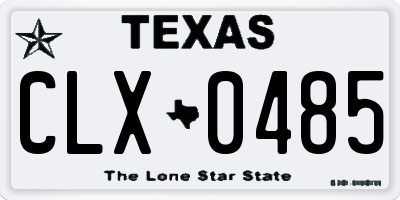 TX license plate CLX0485