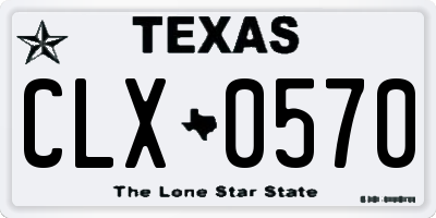 TX license plate CLX0570