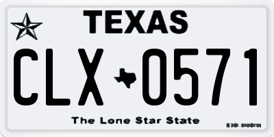 TX license plate CLX0571