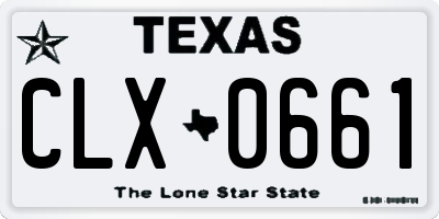TX license plate CLX0661