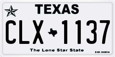 TX license plate CLX1137
