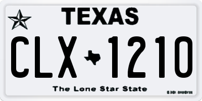 TX license plate CLX1210