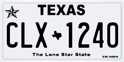 TX license plate CLX1240