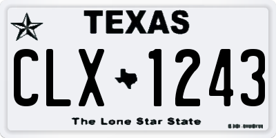 TX license plate CLX1243