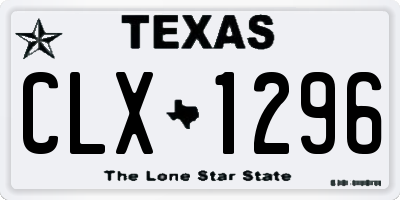 TX license plate CLX1296