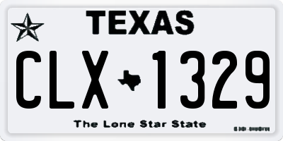 TX license plate CLX1329