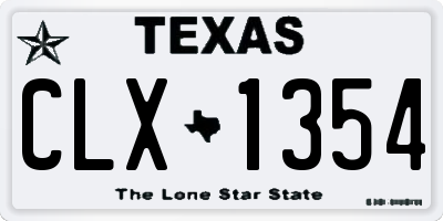 TX license plate CLX1354