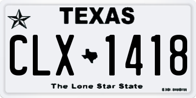 TX license plate CLX1418
