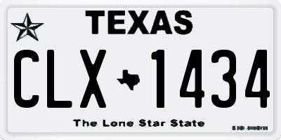 TX license plate CLX1434