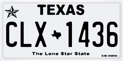 TX license plate CLX1436