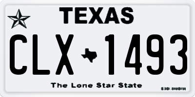 TX license plate CLX1493