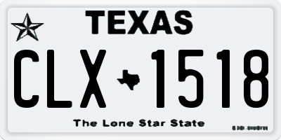 TX license plate CLX1518