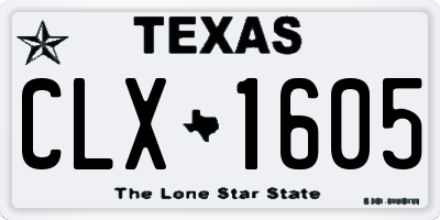 TX license plate CLX1605