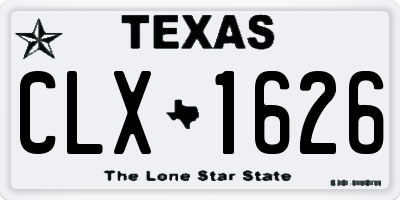 TX license plate CLX1626