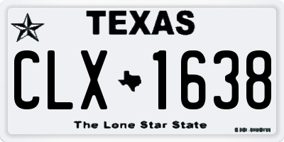 TX license plate CLX1638