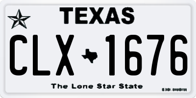 TX license plate CLX1676