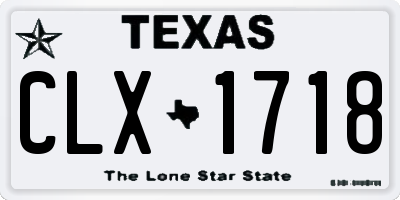 TX license plate CLX1718