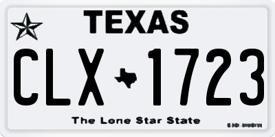 TX license plate CLX1723