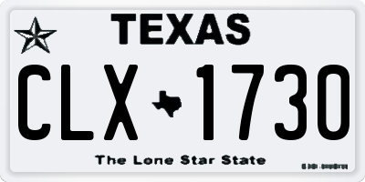 TX license plate CLX1730