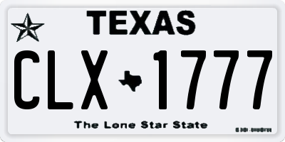 TX license plate CLX1777