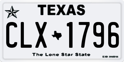 TX license plate CLX1796