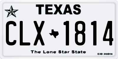 TX license plate CLX1814