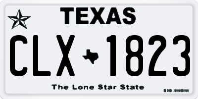 TX license plate CLX1823