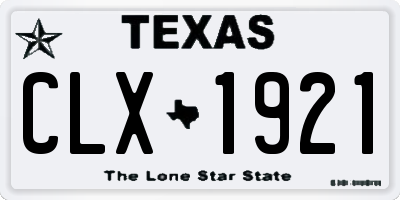 TX license plate CLX1921