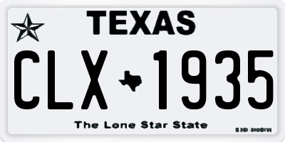 TX license plate CLX1935
