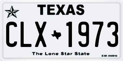 TX license plate CLX1973