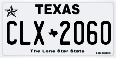 TX license plate CLX2060