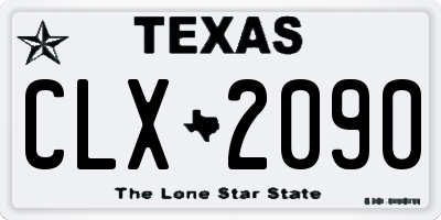 TX license plate CLX2090
