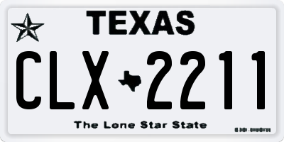 TX license plate CLX2211