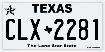 TX license plate CLX2281